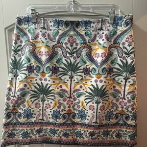 Talbots Multicolor Floral Pencil Skirt